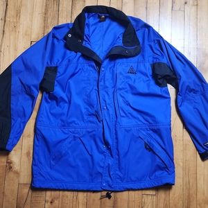 Vintage Nike ACG Men's Medium Clima Fit Purple Black Full Zip Windbreaker